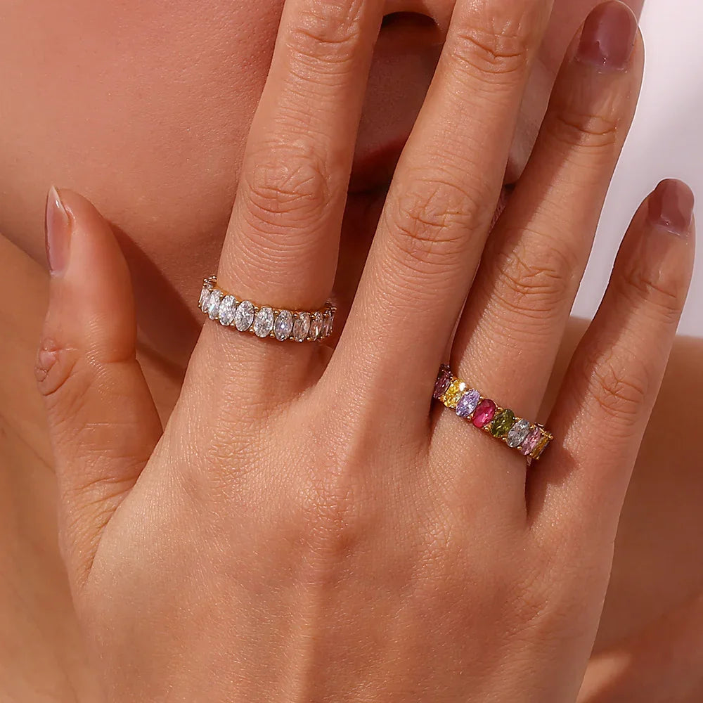 خاتم أنطوانيت المقلد من الألماس بالذهب