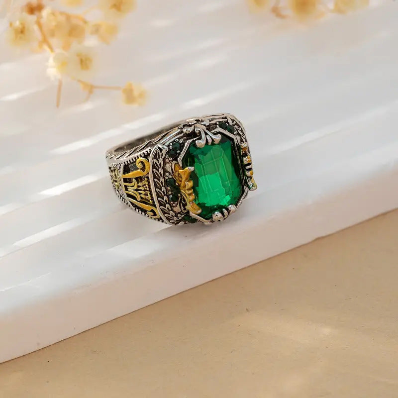 Clara Emerin Ring | Mixed Gold