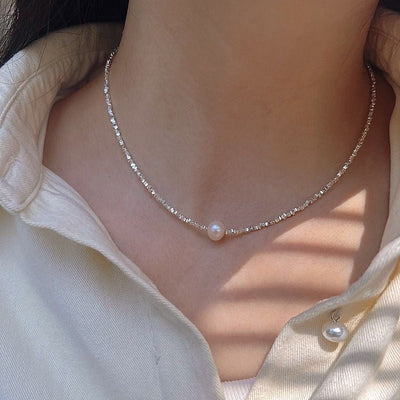 Marianne - Sparkling Pearl Necklace 