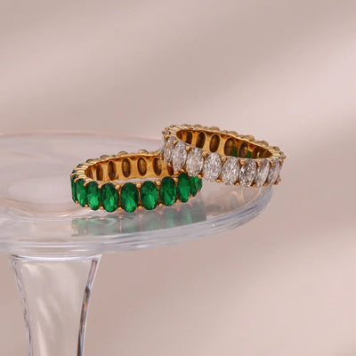 خاتم أنطوانيت المقلد من الألماس بالذهب