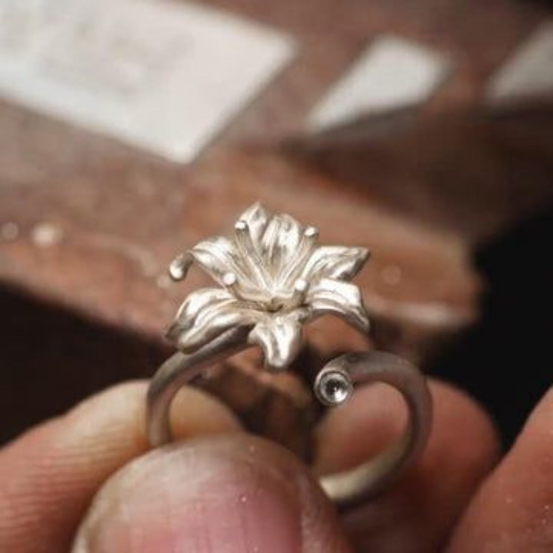 Silver Lotus Ring