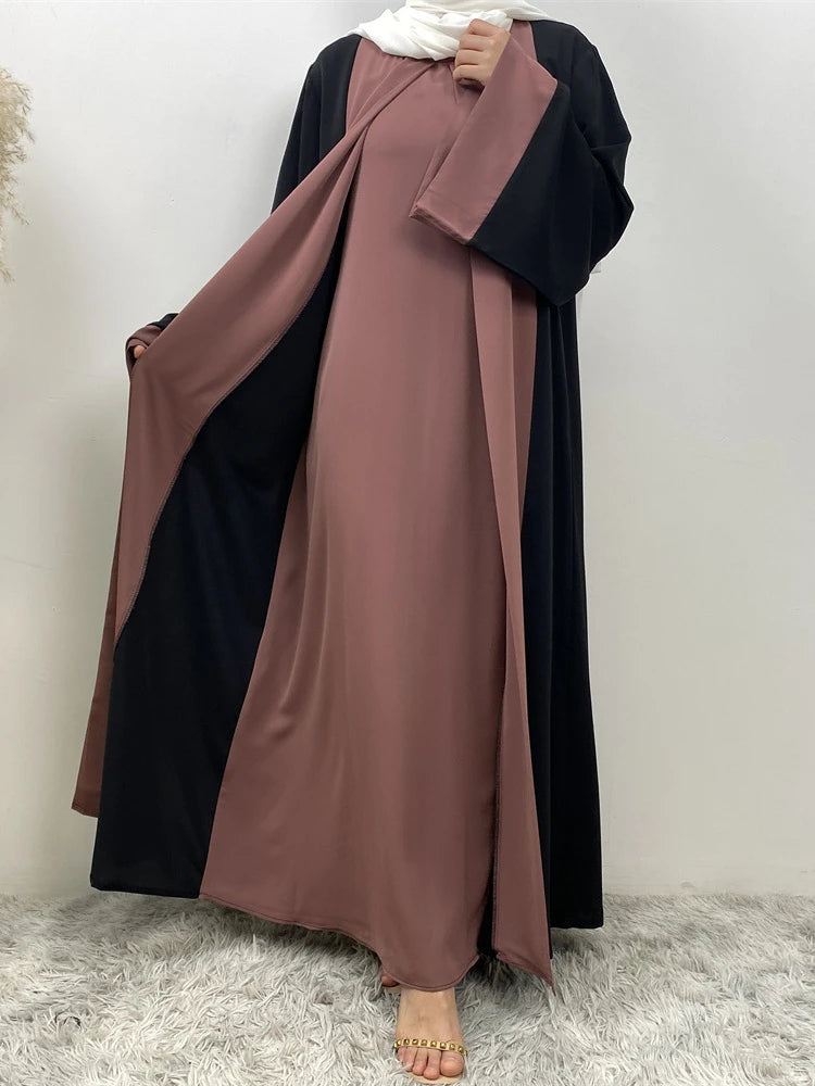 عباية مفتوحة بلونين للنساء