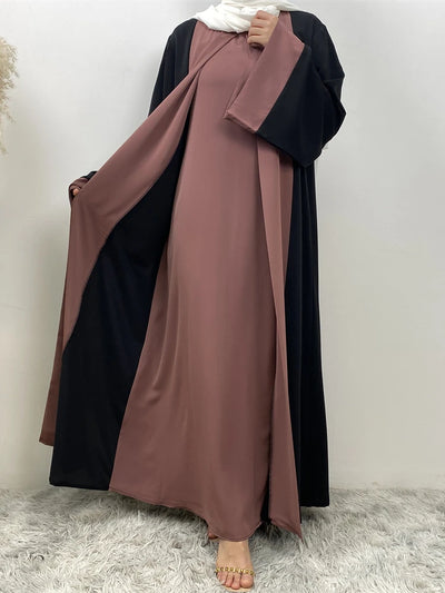 عباية مفتوحة بلونين للنساء