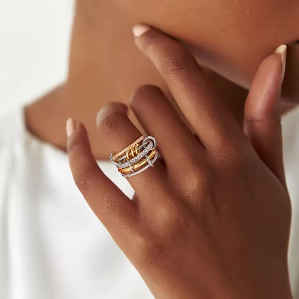 خاتم كولين المكدس بالألماس