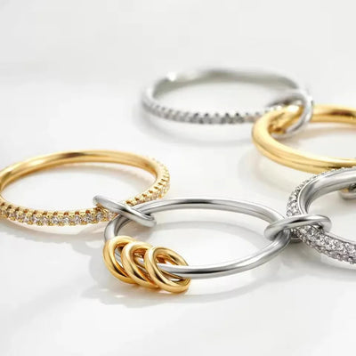 خاتم كولين المكدس بالألماس