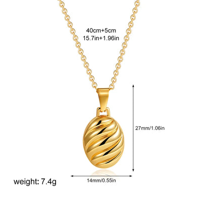 قلادة صور بيضاوية قديمة من الفولاذ المقاوم للصدأ