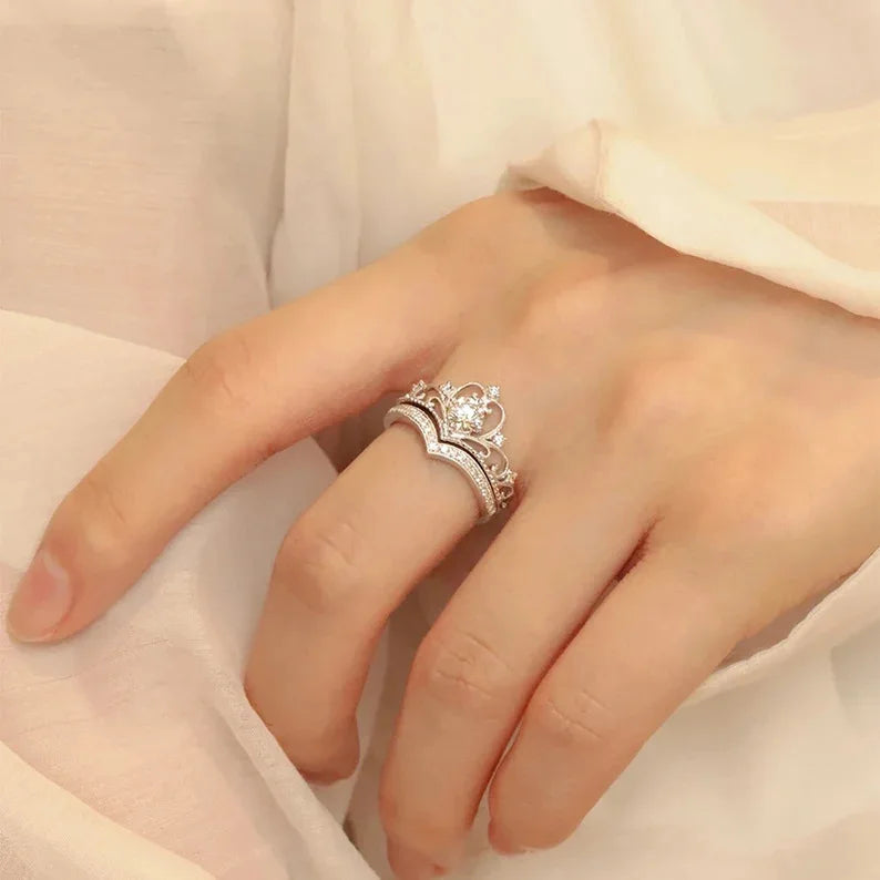 خاتم تاج من قطعتين