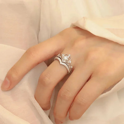 خاتم تاج من قطعتين