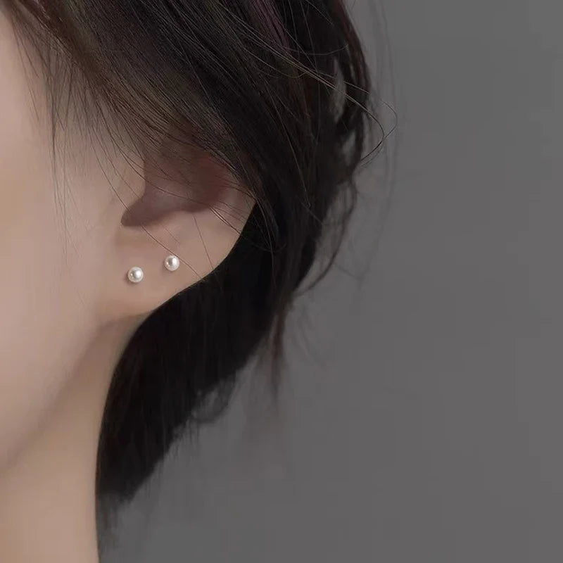 أقراط لؤلؤة المياه العذبة من الذهب عيار 14 قيراط أنيقة