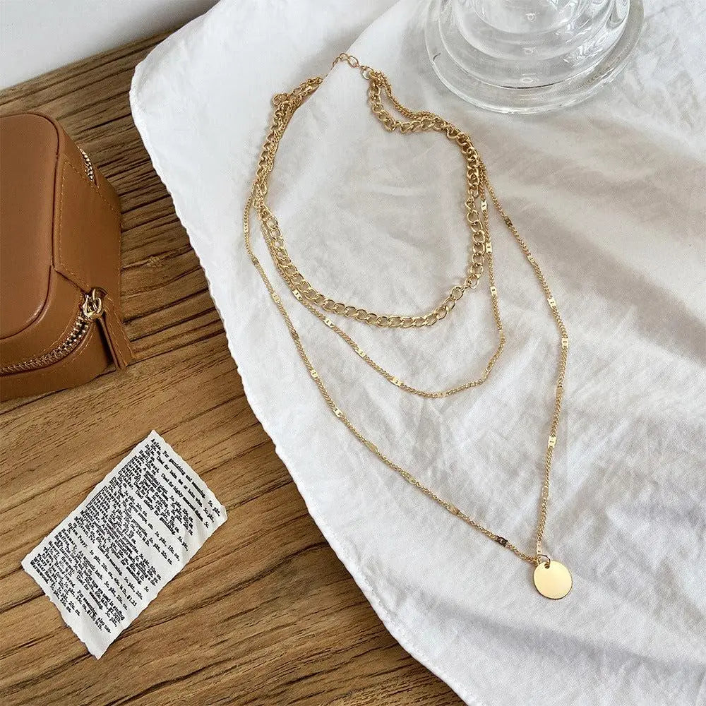 Gold and silver plated necklace