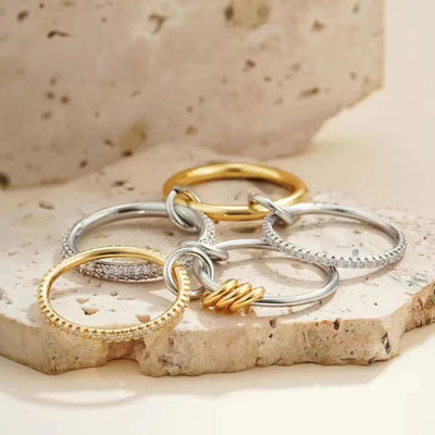 خاتم كولين المكدس بالألماس