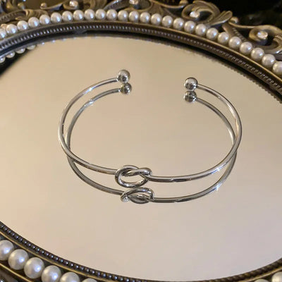 سوار من الفولاذ المقاوم للصدأ بتصميم مضفر عتيق