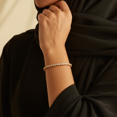 Moissanite Tennis Bracelet | Gold