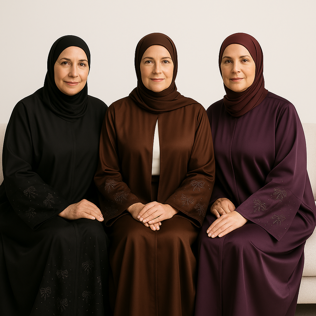 عباءة فاخرة بأكمام مطرزة أنيقة