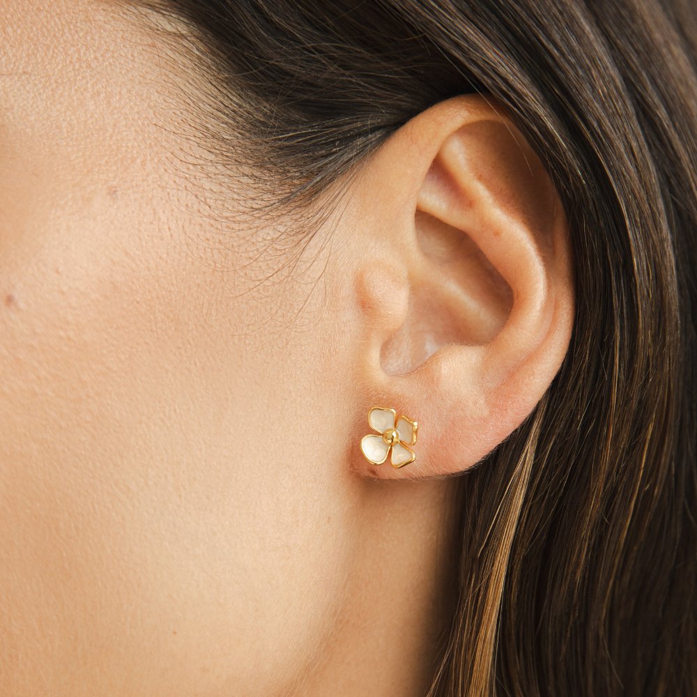 blooming flower earrings