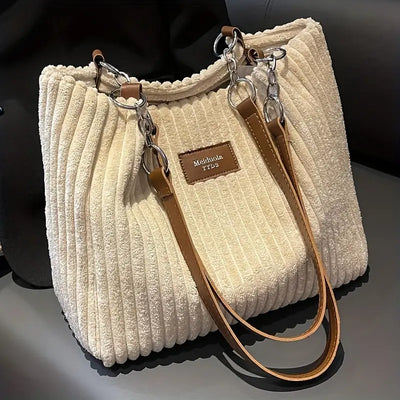 Maria - Elegant Corduroy Tote Bag