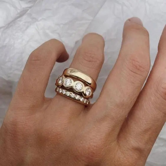 A set of shiny fake gold rings