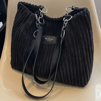 Maria - Elegant Corduroy Tote Bag