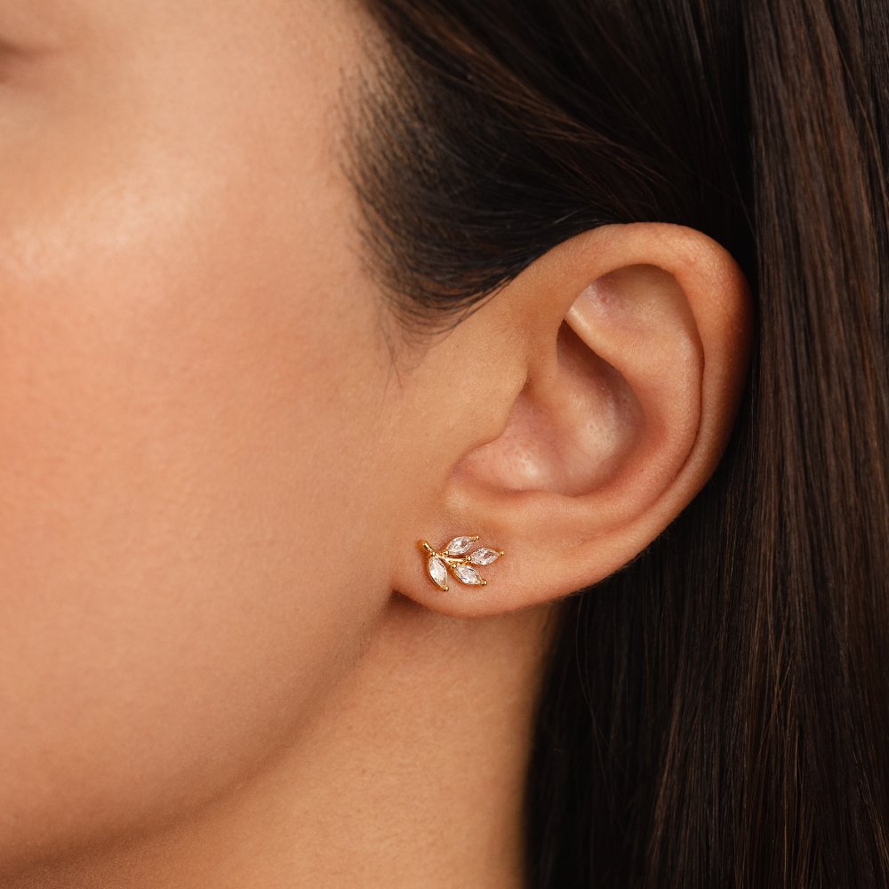Crystal plate earrings
