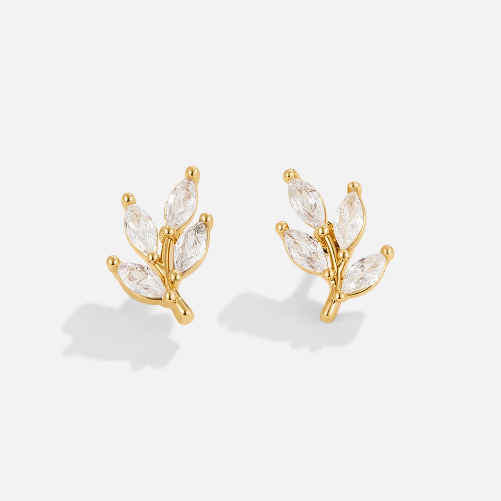 Crystal plate earrings