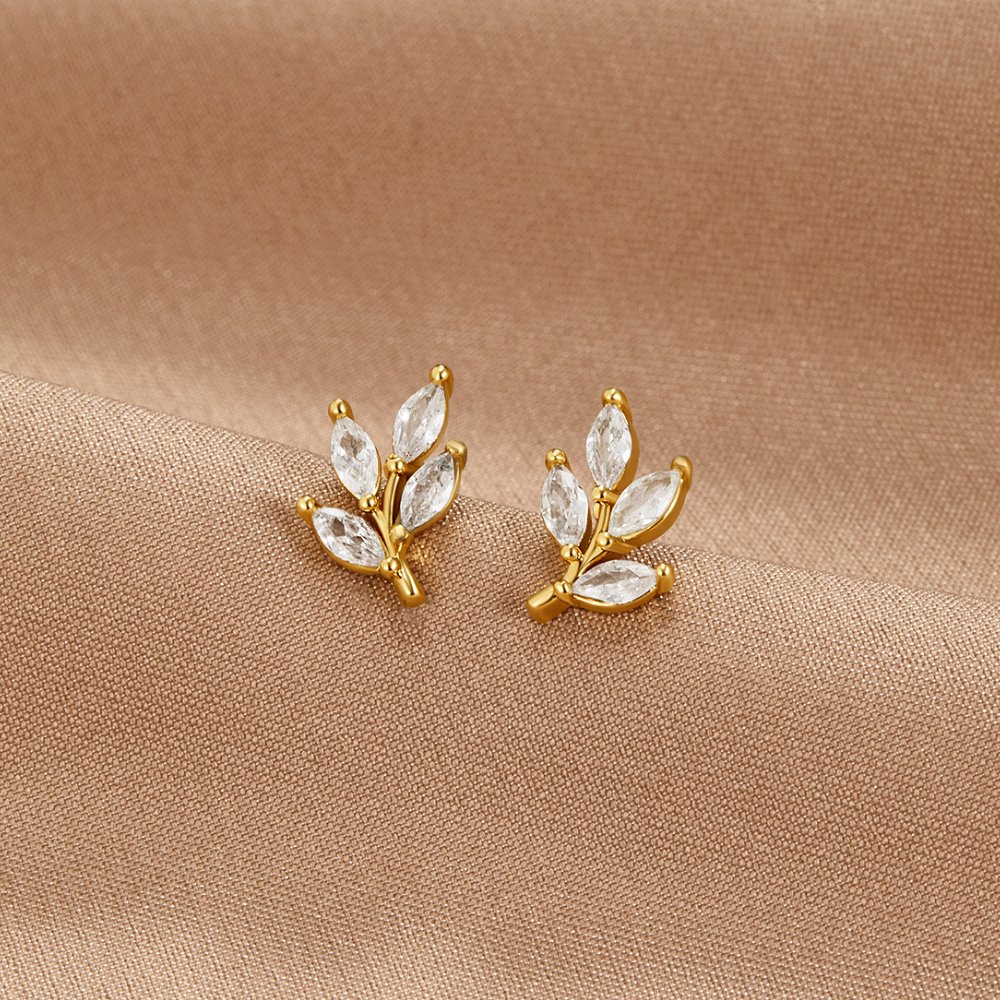 Crystal plate earrings