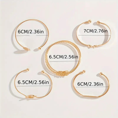 Elegance Linked Bracelet Set | Gold