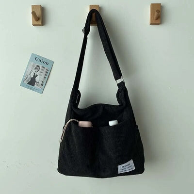 Alina - Corduroy Multi-Pocket Shoulder Bag