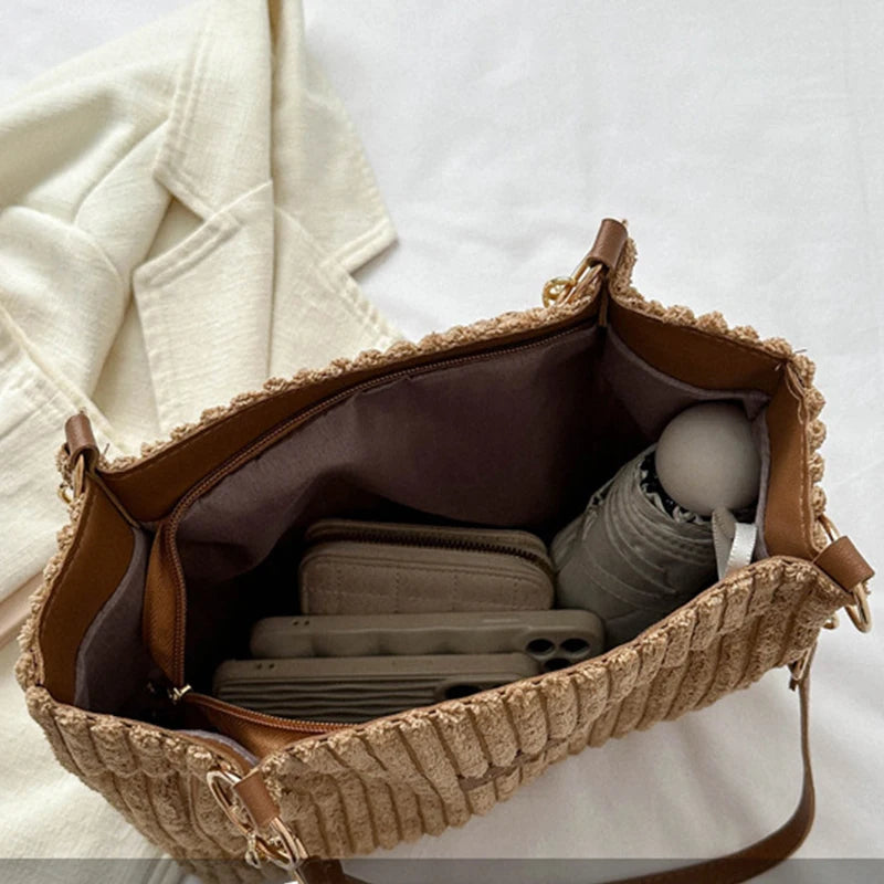 Maria - Elegant Corduroy Tote Bag