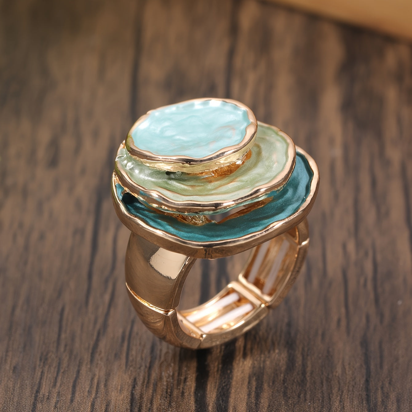 Bohemian Triple Layered Enamel Ring