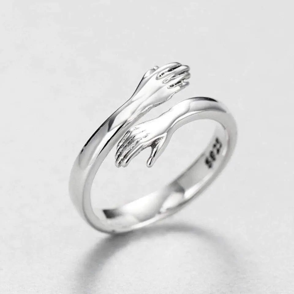 Adjustable silver ring 