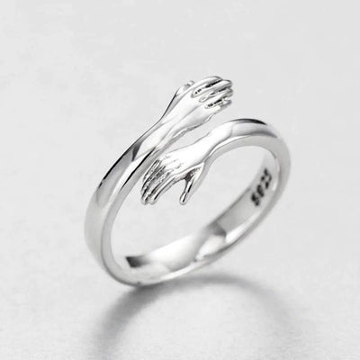 Adjustable silver ring 