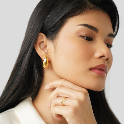 Mom Gold Dangle Earrings