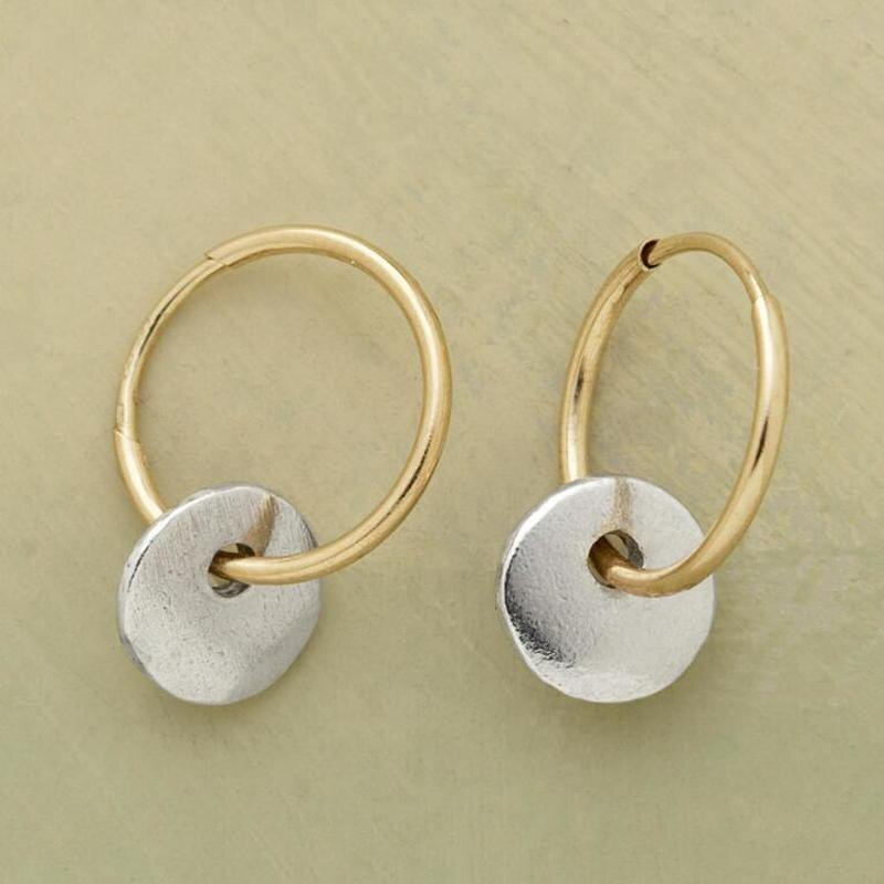 Hand-plated silver earrings 