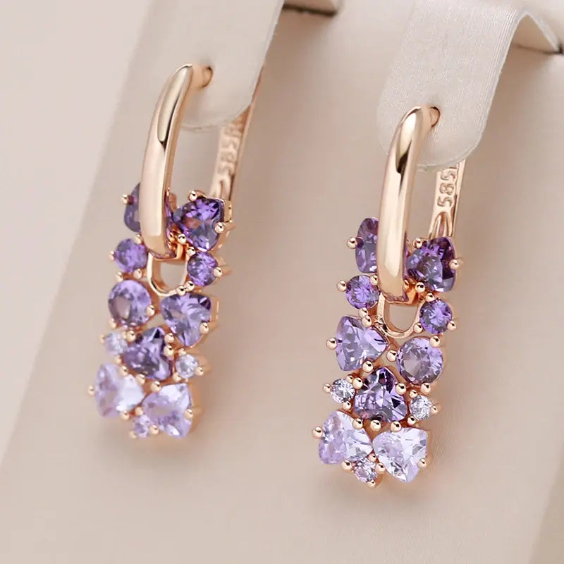 Elegant mauve earrings