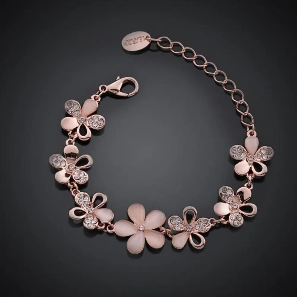 Antique Rose Flower Bracelet 