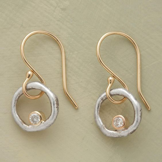 antique gold and silver earrings