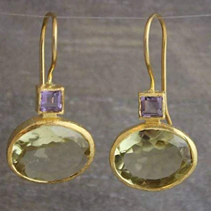 antique green gold earrings 