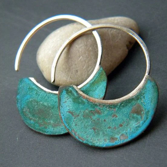 Used antique turquoise earrings 