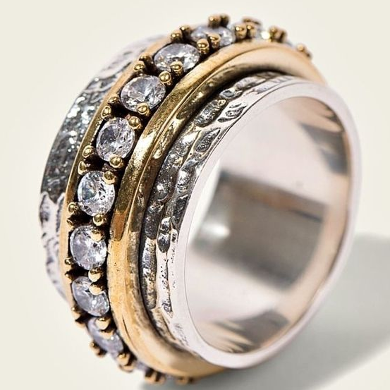 antique gold and silver ring 