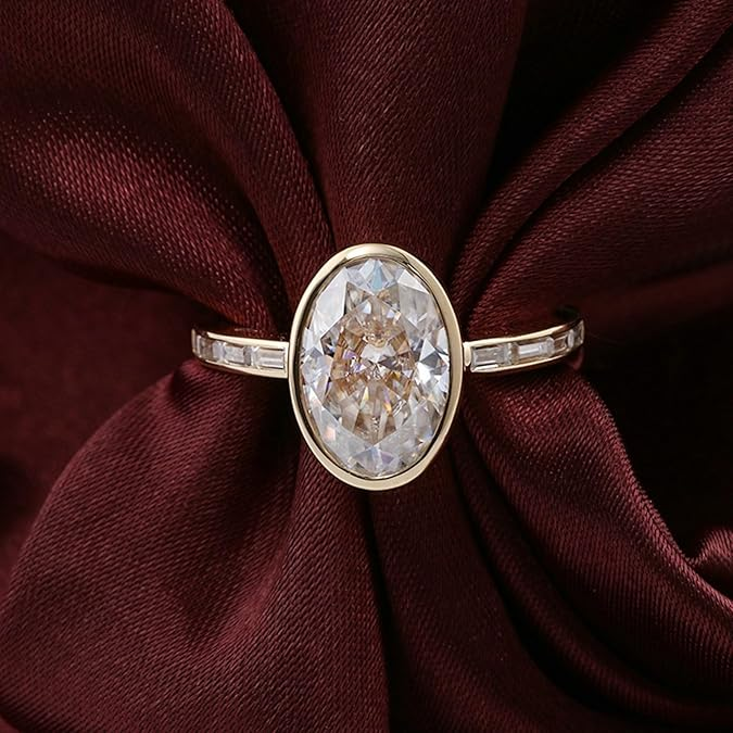 Goya - White Moissanite Ring 