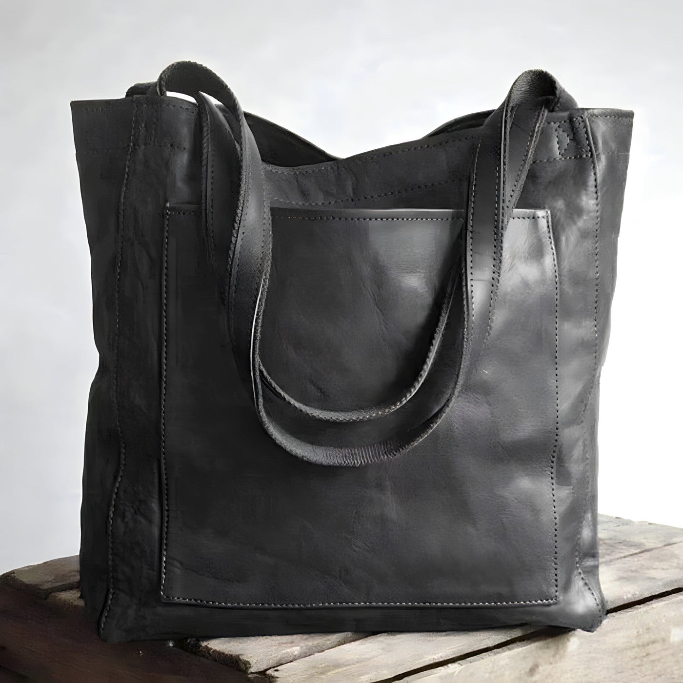 Opal - Stylish Multi-Pocket Leather Tote Bag