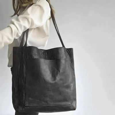 Opal - Stylish Multi-Pocket Leather Tote Bag