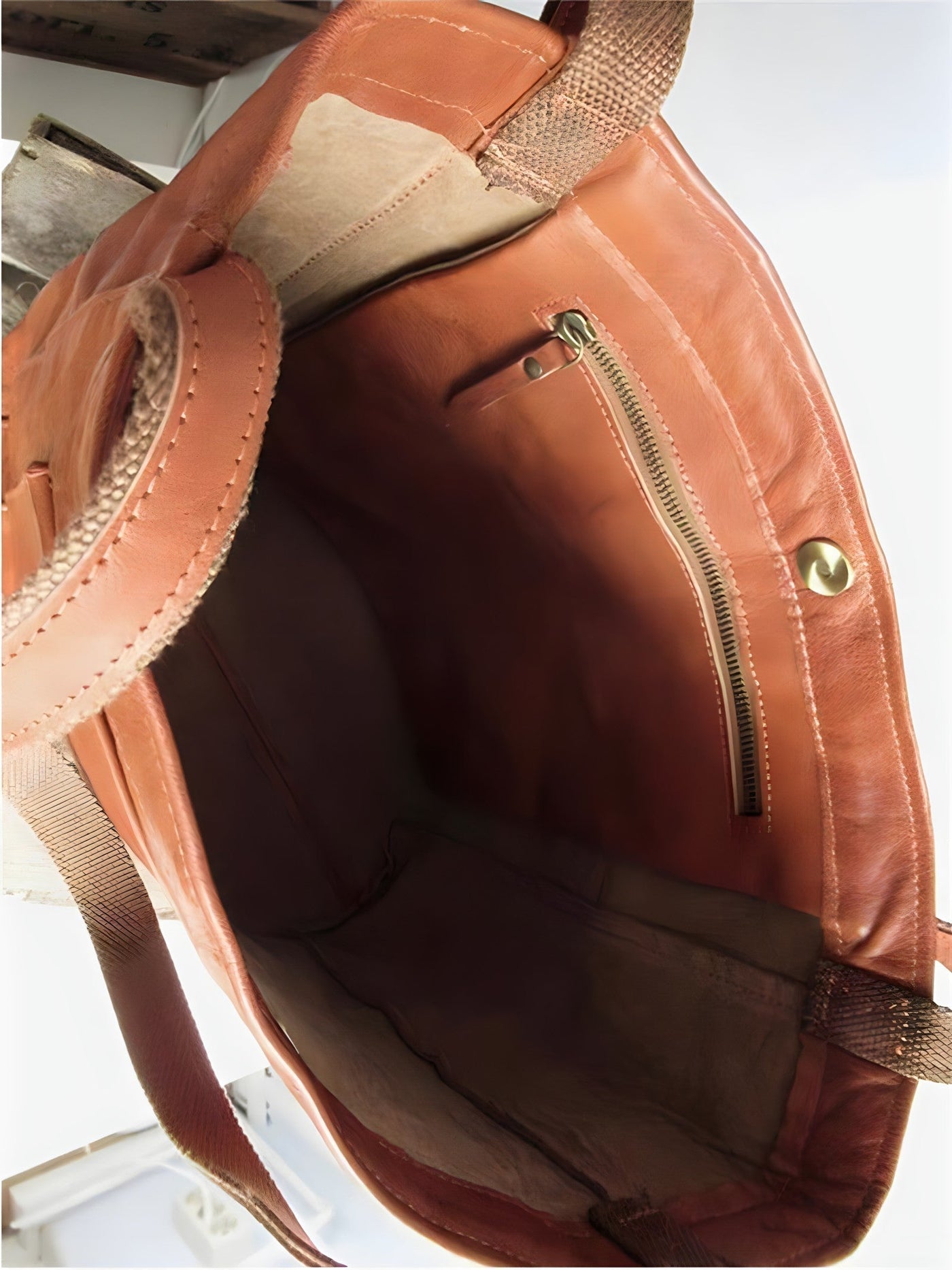 Opal - Stylish Multi-Pocket Leather Tote Bag
