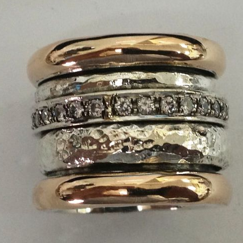 Antique thick gold and silver ring