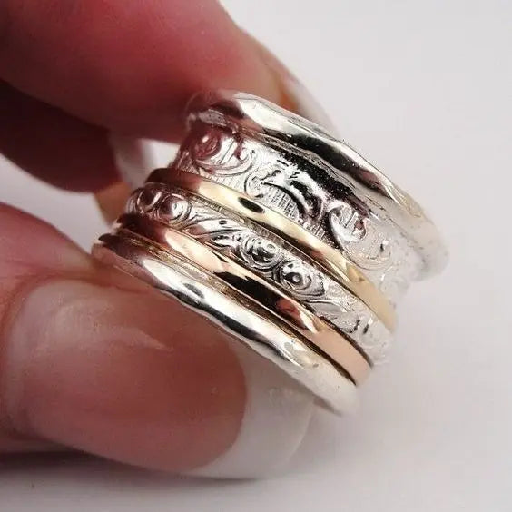 Antique silver and gold ring 