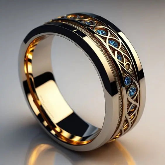 antique gold infinity ring 