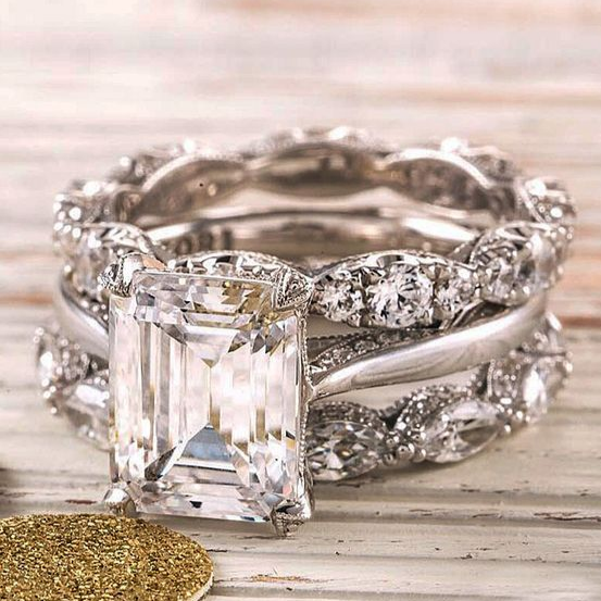 Shiny Antique Silver Layered Ring