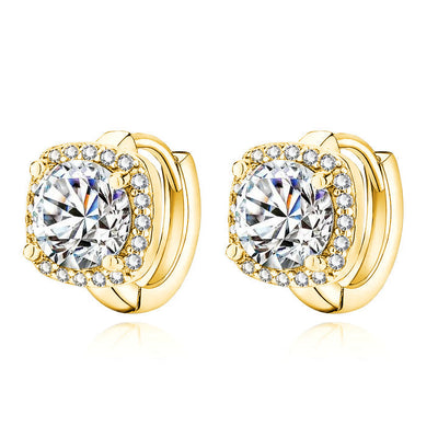 Nadine Square Earrings | Gold