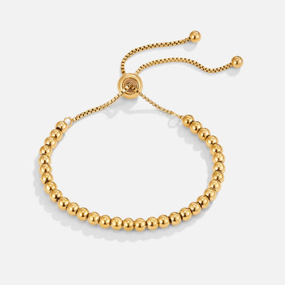 Indigo beaded gold bracelet