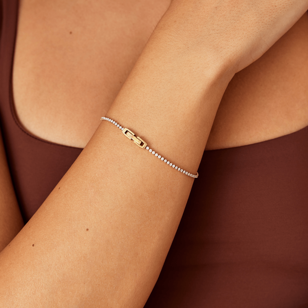 Nia Crystal Gold Bracelet